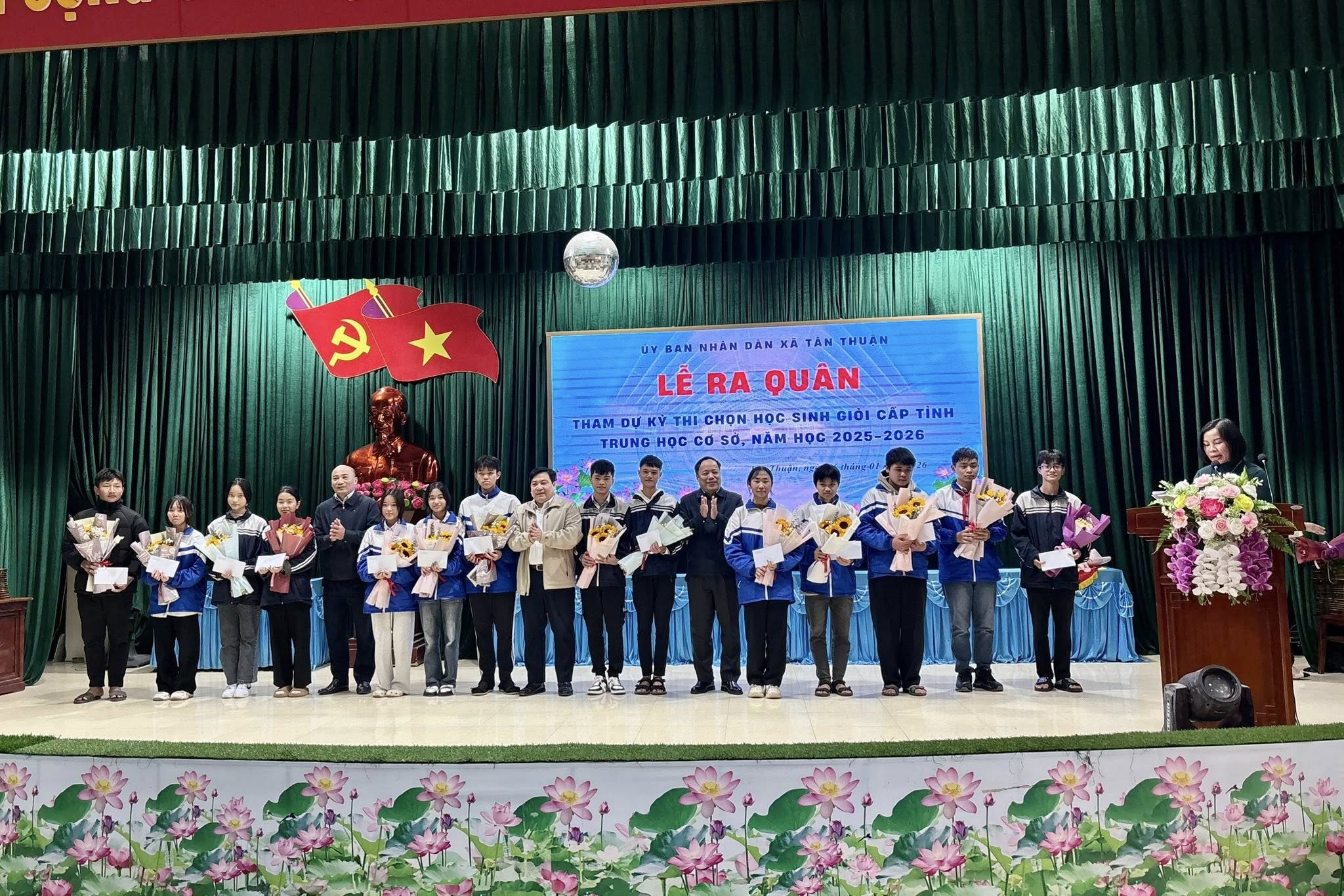 Xã Tân Thuận tổ chức lễ ra quân tham dự kỳ thi chọn học sinh giỏi cấp tỉnh