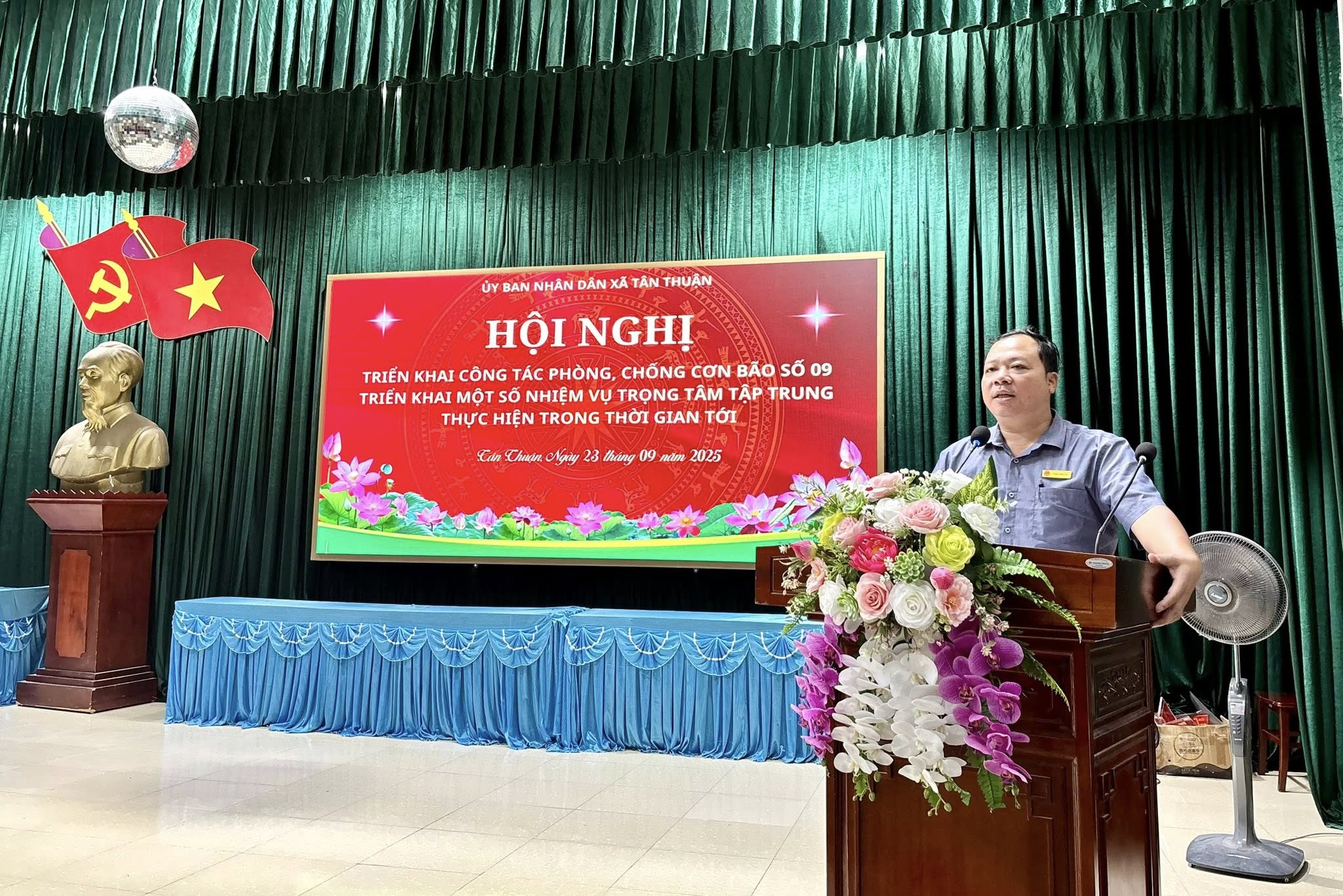 Xã Tân Thuận triển khai công tác phòng chống siêu bão Ragasa