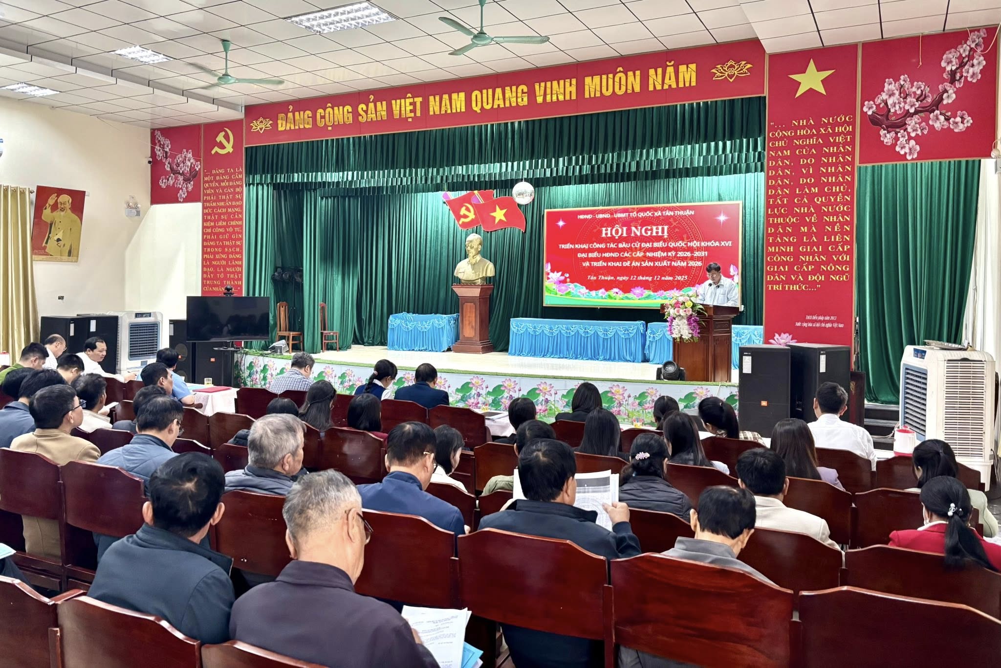 Xã Tân Thuận triển khai công tác bầu cử đại biểu Quốc hội khóa XVI và đại biểu HĐND các cấp, nhiệm kỳ 2026-2031