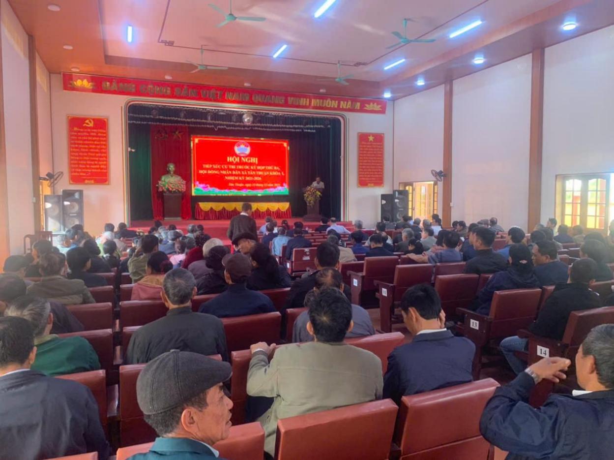 Xã Tân Thuận tiếp xúc cử tri trước kỳ họp thứ Ba, HĐND xã khoá I, nhiệm kỳ 2021-2026